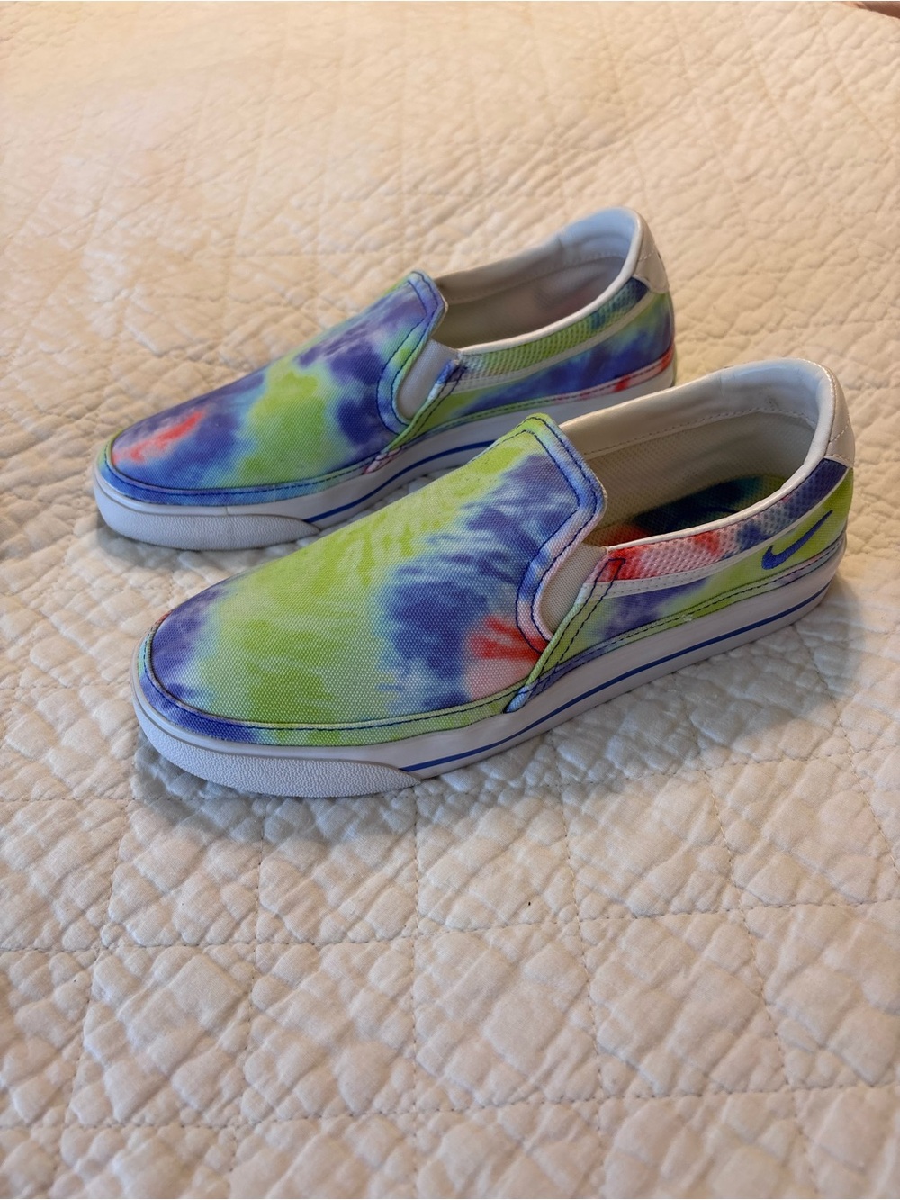 Nike Court Legacy Tie Dye Slip-On Sneakers Women’s 7.5 Multicolor